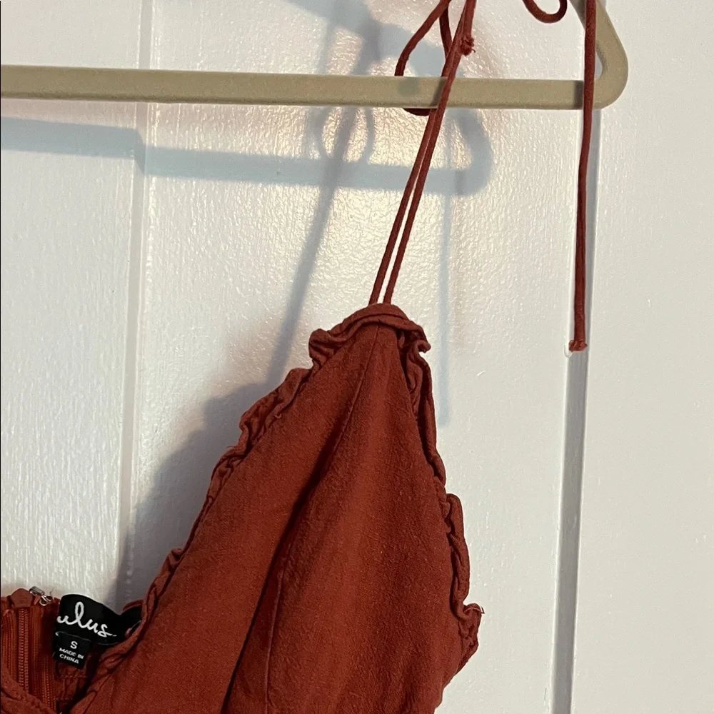 Lulu’s Rust Midi Dress - Picture 6 of 11